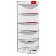 Стеллаж Stahler торговый угла внутреннего c навесом и освещением H=2300