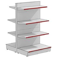 Стеллаж Stahler торговый островной L=1250 Н=1650