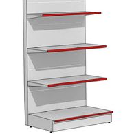 Стеллаж Stahler торговый торцевой L=1000 Н=1650