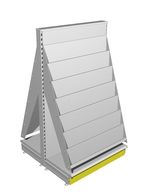 Стеллаж Stahler торговый для газет и журналов островной L=1000 H=1650