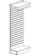Стеллаж Stahler торговый с экономпанелью и навесом с подсветкой L=1000 H=2350