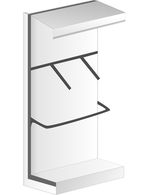 Стеллаж Stahler торговый с навеской Н=2350 L=1000