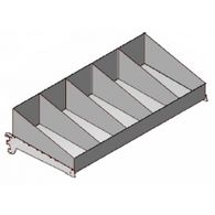 Полка металлическая высокая с разделителями Stahler H=200 G=470 L=1000